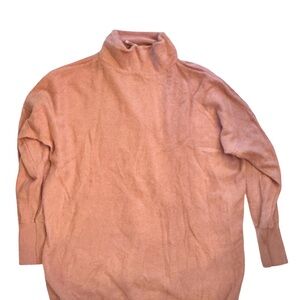 Free People Cowl Neck Sweater in Peach